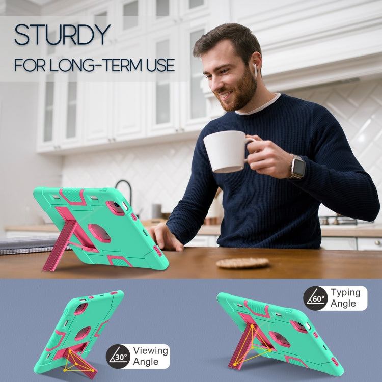Contrast Color Silicone Acrylic PC Tablet Case with Holder