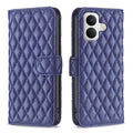 Diamond Lattice Wallet Flip Leather Phone Case