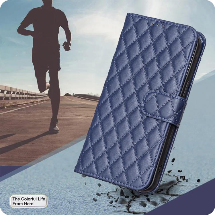 Diamond Lattice Wallet Flip Leather Phone Case