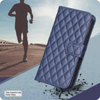 Diamond Lattice Wallet Flip Leather Phone Case