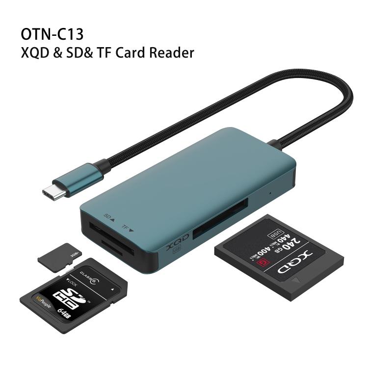 Onten C13 3 in 1 USB-C / Type-C to XQD & SD & TF Card Reader