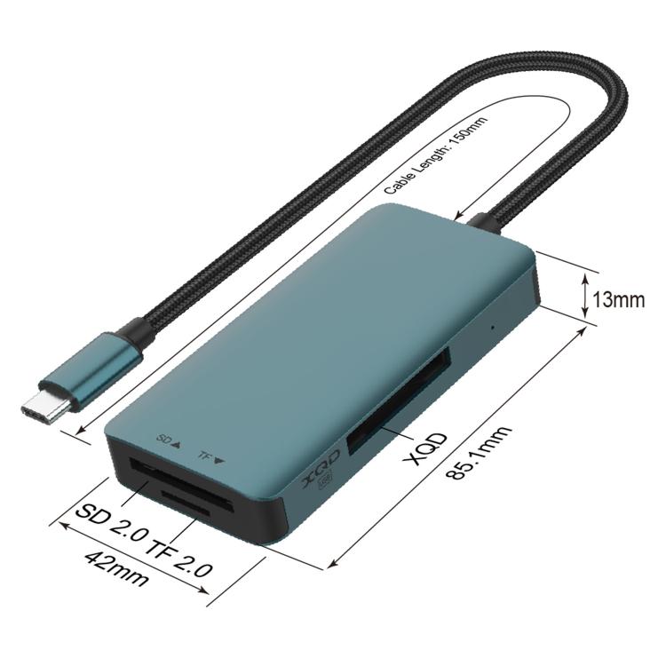 Onten C13 3 in 1 USB-C / Type-C to XQD & SD & TF Card Reader
