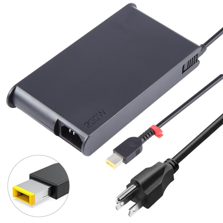 230W 20V 11.5A Laptop Notebook Power Adapter with Big Square USB Port For Lenovo Thinkpad / ThinkBook / Xiaoxin — EU Plug