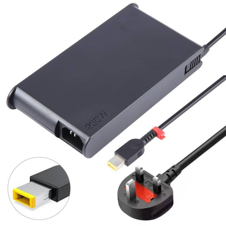 230W 20V 11.5A Laptop Notebook Power Adapter with Big Square USB Port For Lenovo Thinkpad / ThinkBook / Xiaoxin — US Plug