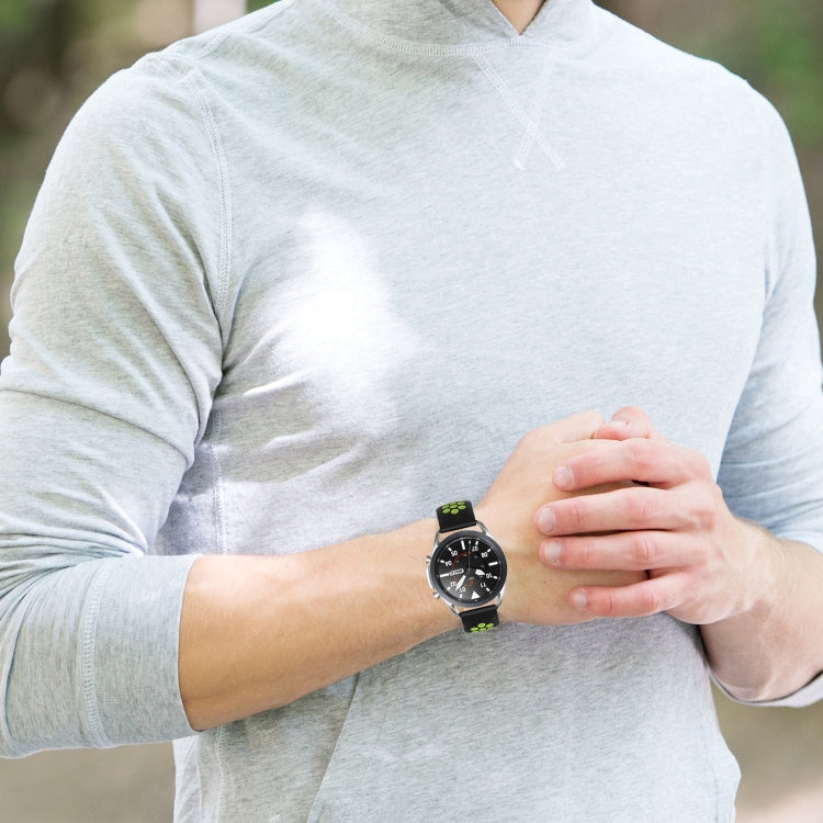Silicone Sports Two-tone Strap, Size: Free Size 20mm, For Galaxy Watch 3 41mm