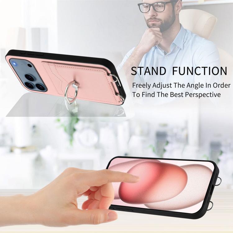 R20 Crossbody Rope Ring Card Holder Phone Case — For iPhone Air