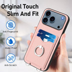 R20 Crossbody Rope Ring Card Holder Phone Case — For iPhone 15 Pro Max