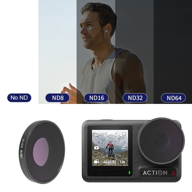 For DJI Osmo Action 4 JUNESTAR Threaded Camera Lens Filter — ND8