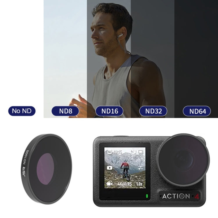 For DJI Osmo Action 4 JUNESTAR Threaded Camera Lens Filter — ND64