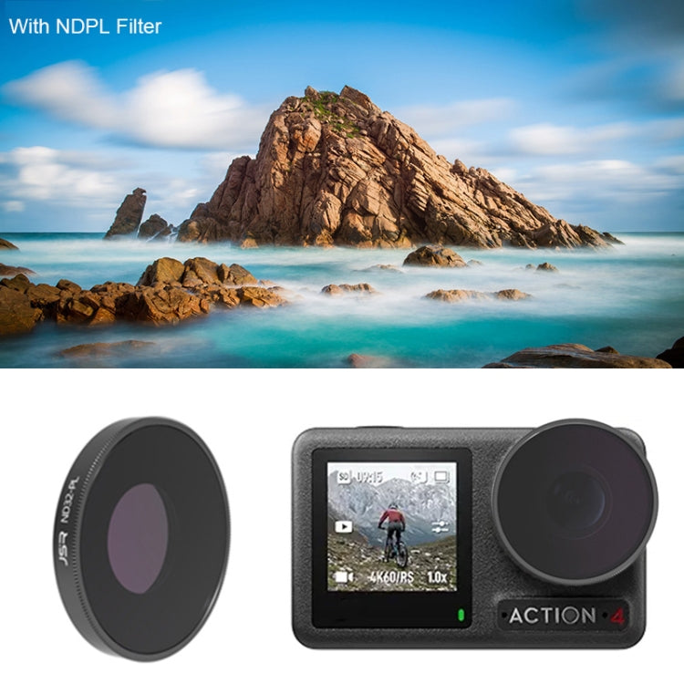 For DJI Osmo Action 4 JUNESTAR Threaded Camera Lens Filter — ND16PL