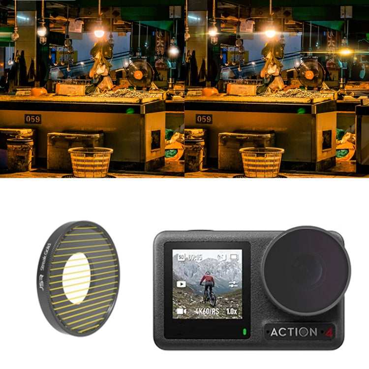 For DJI Osmo Action 4 JUNESTAR Threaded Camera Lens Filter — STAR