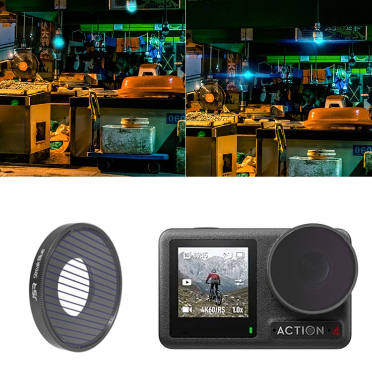 For DJI Osmo Action 4 JUNESTAR Threaded Camera Lens Filter — Streak Gold Drawing