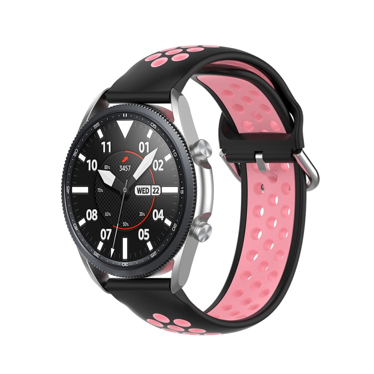 Silicone Sports Two-tone Strap, Size: 22mm, For Galaxy Watch 3 45mm