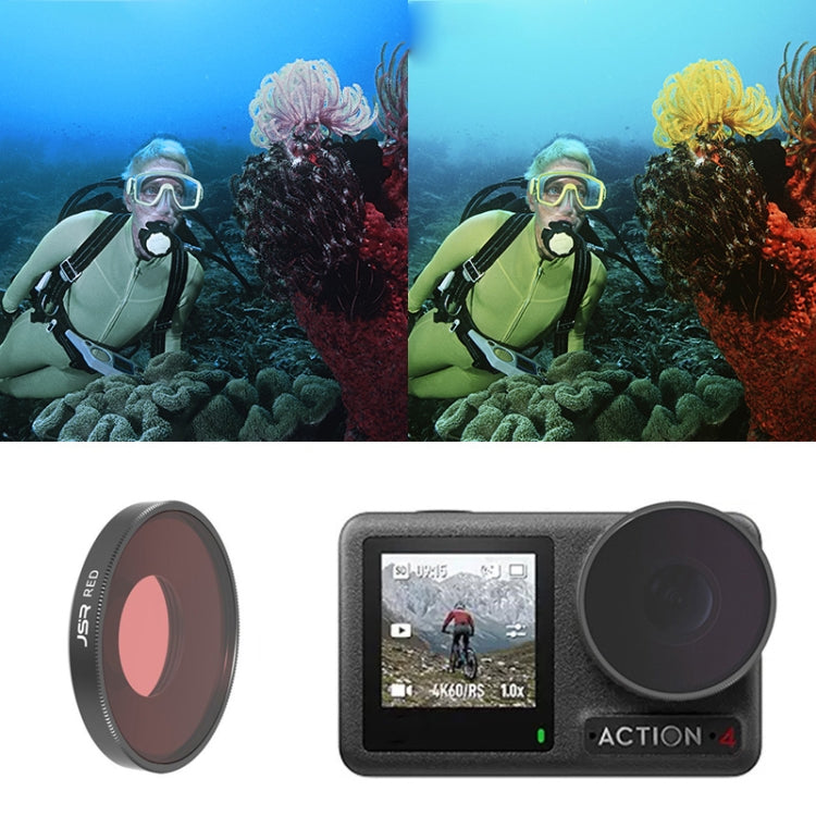 For DJI Osmo Action 4 JUNESTAR Threaded Camera Lens Filter — Magenta Diving Filter