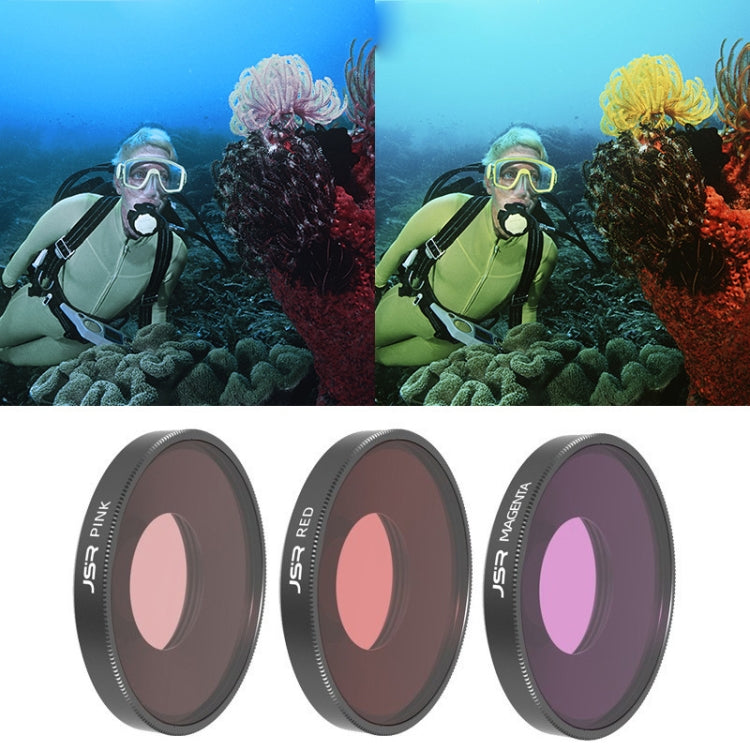 For DJI Osmo Action 4 JUNESTAR Threaded Camera Lens Filter — Red Diving Filter