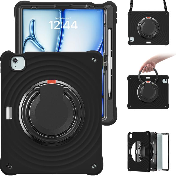 Rotation Handle Holder Silicone Hybrid PC Tablet Case