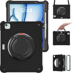 Rotation Handle Holder Silicone Hybrid PC Tablet Case