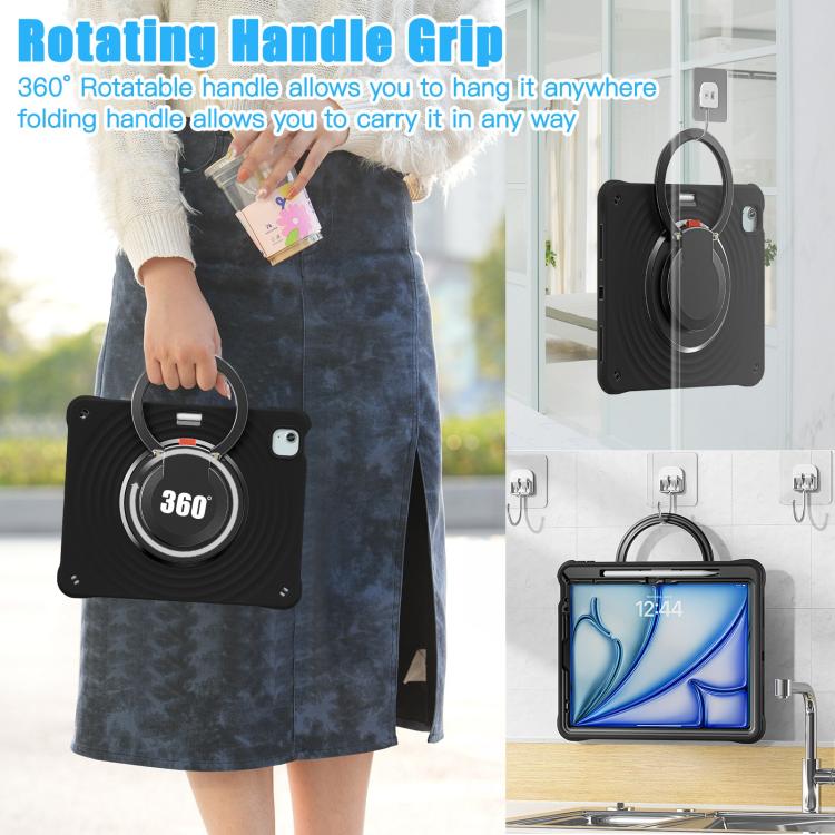 Rotation Handle Holder Silicone Hybrid PC Tablet Case