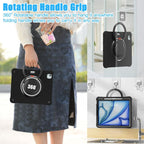 Rotation Handle Holder Silicone Hybrid PC Tablet Case