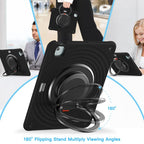 Rotation Handle Holder Silicone Hybrid PC Tablet Case