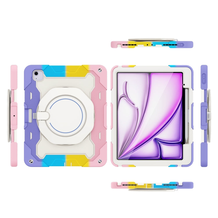 Armor Portable Rotating Ring Holder Silicone Tablet Case with Pen Slot