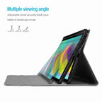 Ultra-thin Detachable Bluetooth Keyboard Leather Case with Stand & Sleep Function & Backlight — Black