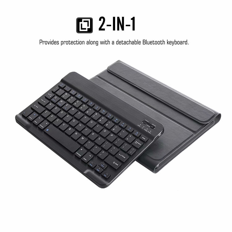 Ultra-thin Detachable Bluetooth Keyboard Leather Case with Stand & Sleep Function & Backlight — Gold