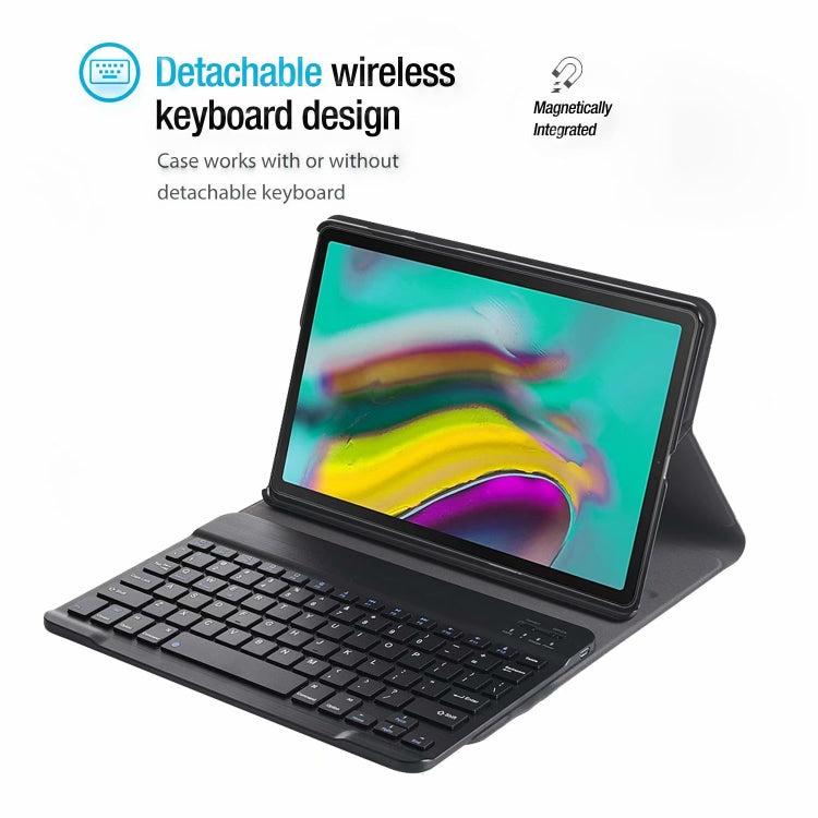 Ultra-thin Detachable Bluetooth Keyboard Leather Case with Stand & Sleep Function & Backlight — Rose Gold