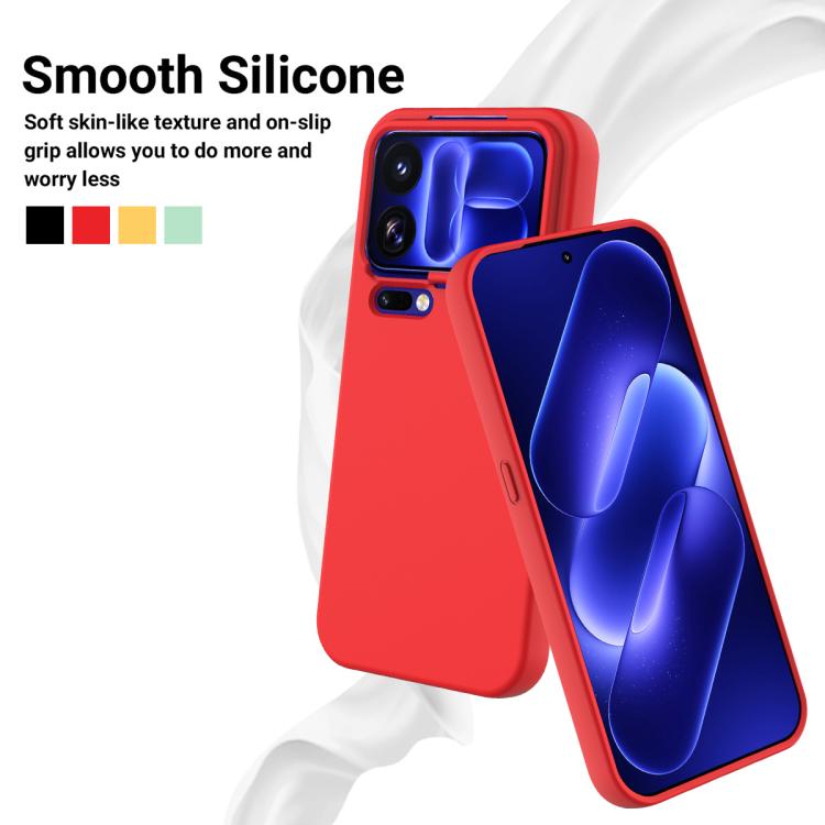 Solid Color Liquid Silicone Dropproof Full Coverage Phone Case