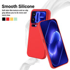 Solid Color Liquid Silicone Dropproof Full Coverage Phone Case