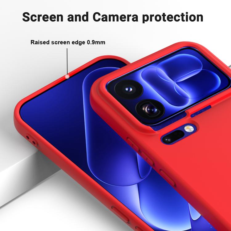 Solid Color Liquid Silicone Dropproof Full Coverage Phone Case