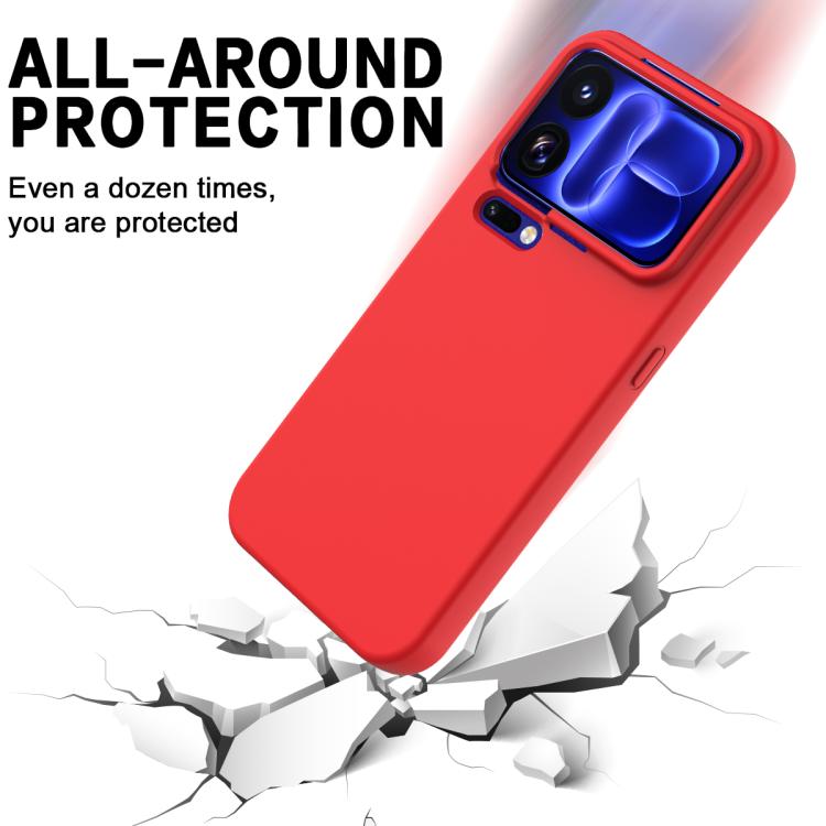 Solid Color Liquid Silicone Dropproof Full Coverage Phone Case