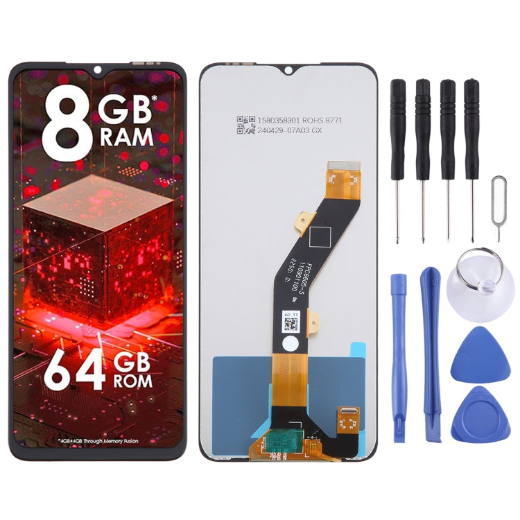 OEM LCD Screen with Digitizer Full Assembly — For itel P40