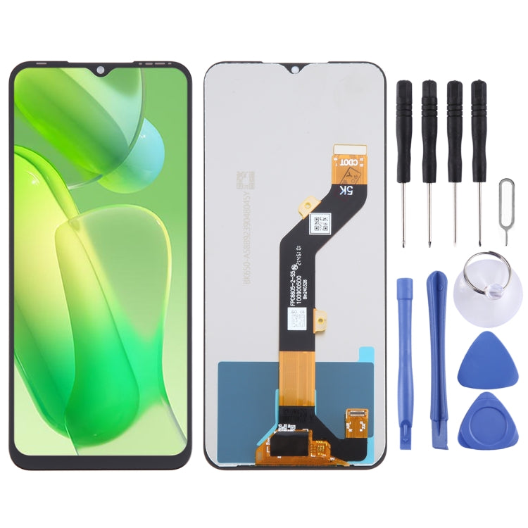 OEM LCD Screen with Digitizer Full Assembly — For itel P38 Pro