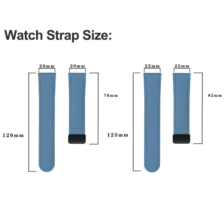 Magnetic Black Buckle Silicone Leather Watch Band