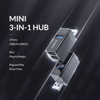 ORICO MINI-U32 3 in 1 USB Interface ABS Plastic Mini HUB Adapter — view 5