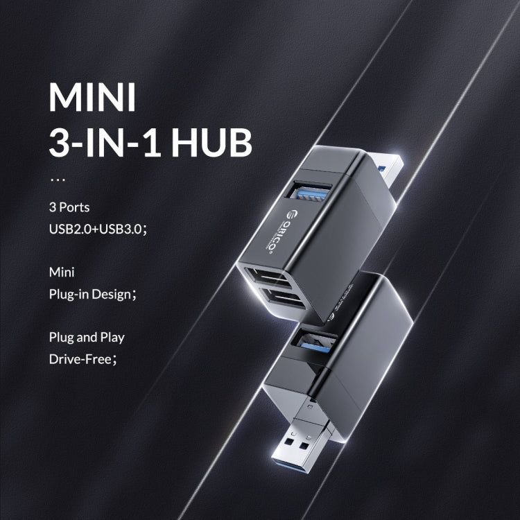 ORICO MINI-U32L 3 in 1 USB Aluminum Alloy Mini HUB Adapter — view 5