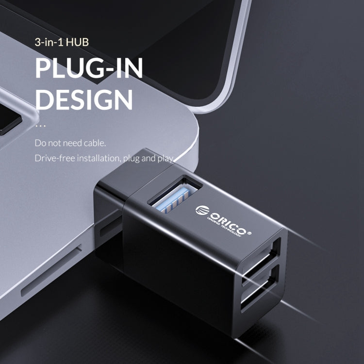 ORICO MINI-U32L 3 in 1 USB Aluminum Alloy Mini HUB Adapter — view 7