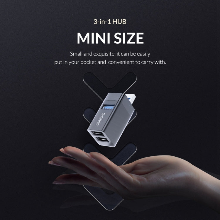 ORICO MINI-U32L 3 in 1 USB Aluminum Alloy Mini HUB Adapter — view 10
