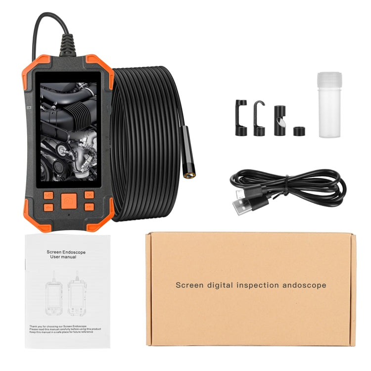 T20 4.3 inch IPS Screen 7.9mm Triple Camera IP67 Waterproof Hard Cable Digital Endoscope