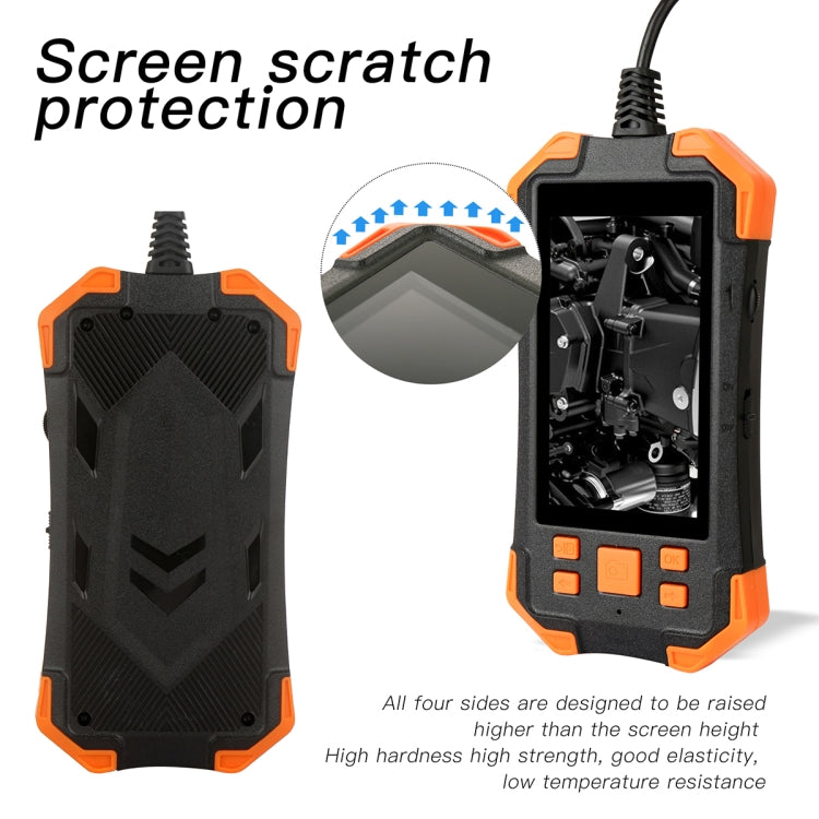 T20 4.3 inch IPS Screen 7.9mm Triple Camera IP67 Waterproof Hard Cable Digital Endoscope