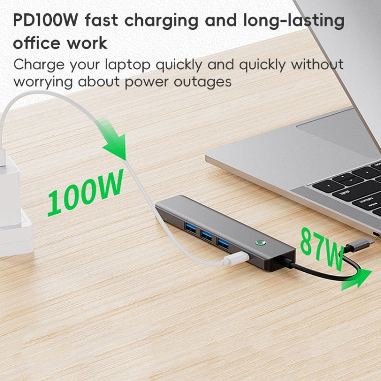 BYL-2319 5 in 1 USB-C / Type-C to USB3.0+USB-C / Type-C+HDTV Multi-function Docking Station — view 7