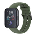 Solid Color Black Buckle Liquid Silicone Watch Band