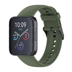 Solid Color Black Buckle Liquid Silicone Watch Band