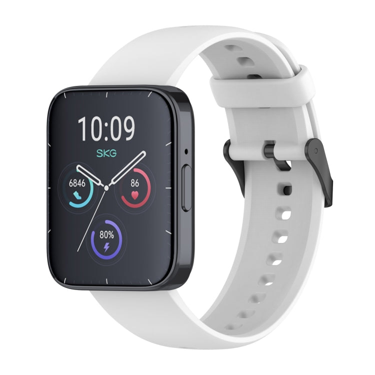 Solid Color Black Buckle Liquid Silicone Watch Band — Nary Blue