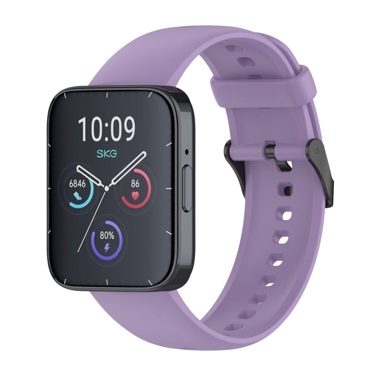 Solid Color Black Buckle Liquid Silicone Watch Band — Lime Green