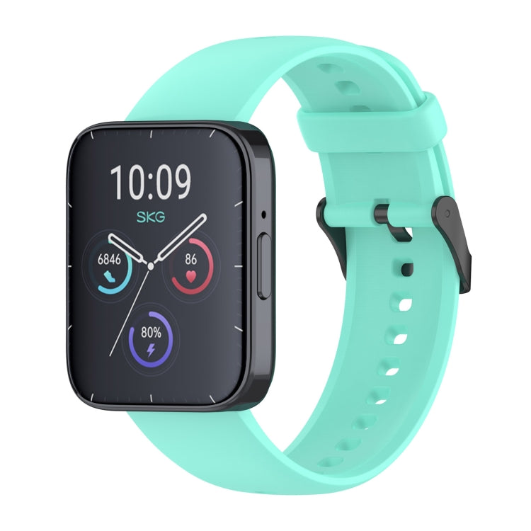 Solid Color Black Buckle Liquid Silicone Watch Band — view 13