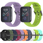 Solid Color Black Buckle Liquid Silicone Watch Band — view 14