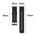 Solid Color Black Buckle Liquid Silicone Watch Band — view 15