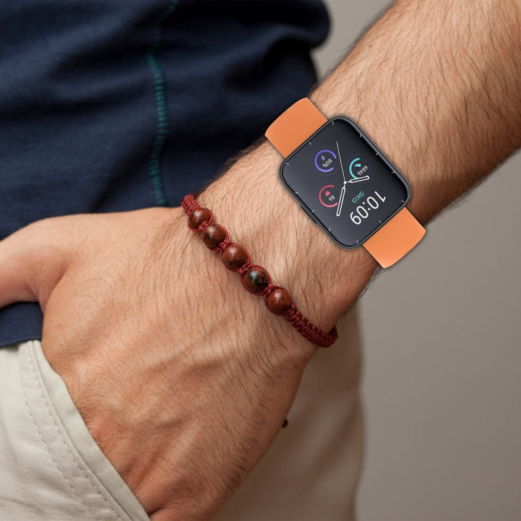 Solid Color Black Buckle Liquid Silicone Watch Band — view 17
